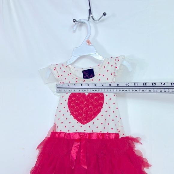 #0454 Girls Rule! Polka Dotted Dress With Heart | Size: 3T - Picture 3 of 6